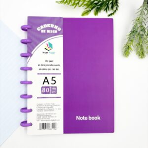 Caderno de Disco Color A5 80 Fls/8 discos - 15x21,2cm - IMPORTADO - UND