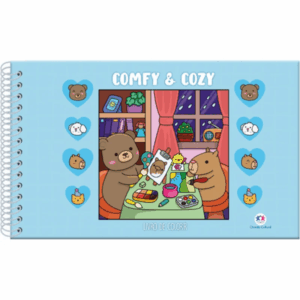 KIT Livro de Colorir Comfy and Cozy Blue - CIRANDA + 10 CANETAS TOUCH