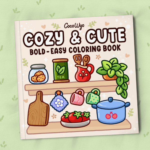 Livro de Colorir Cozy e Cute Coco Wyo ORIGINAL