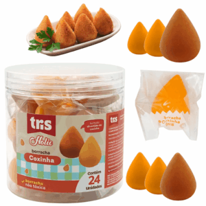 Borracha Coxinha Holic Lanchinhos - TRIS - POTE 24 UND