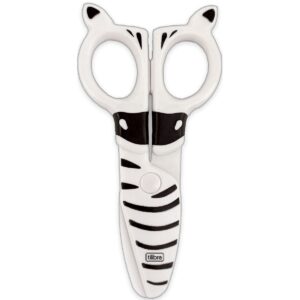 Tesoura Escolar Plástica 120mm Zoo Zebra Tilibra