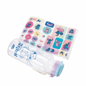 Garrafa Fun Abre Fácil c/ Adesivo STITCH 600ml PLASÚTIL - UND