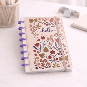 Caderno de Disco Hello Flores A5 80 Fls 8 discos 15x21,2cm - IMPORTADO - UND