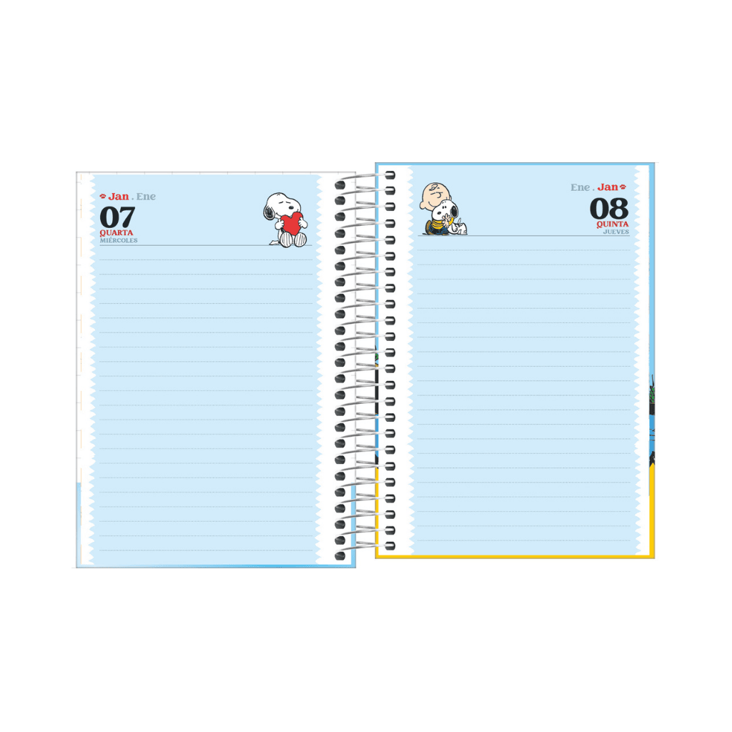 Agenda Espiral Diária 12,9 x 18,7 cm SNOOPY - TILIBRA - UND