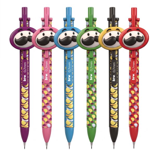 Lapiseira Plástica Divertida 0.7mm PRINGLES - BRW - UND