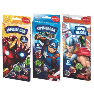 Lápis de Cor 12 Cores Avengers MOLIN - BLISTER