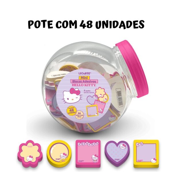 Bloco Adesivado Mini Hello Kitty 50 Folhas Leo e Leo