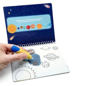 Livro de Colorir com Água Galáxia LEO E LEO - BLISTER