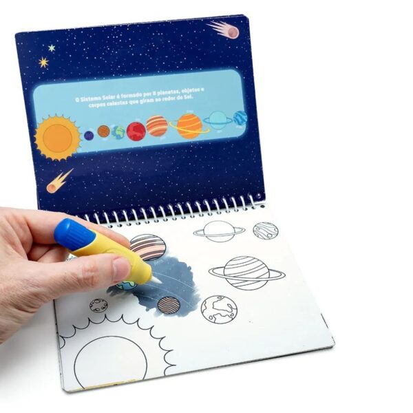 Livro de Colorir com Água Galáxia LEO E LEO - BLISTER