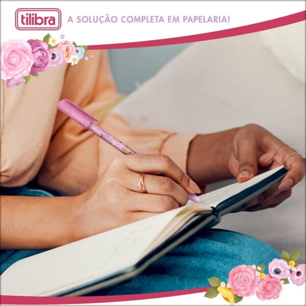 Caneta Preta Esferográfica 0.7mm Jolie - TILIBRA - UND