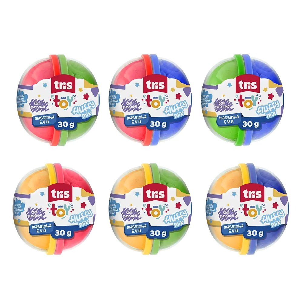 Massinha EVA Fluffy MIx 30 G - TRIS - UND