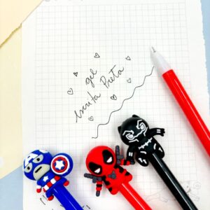 Caneta Fofa Super Heróis  - PACOTE 6 UND