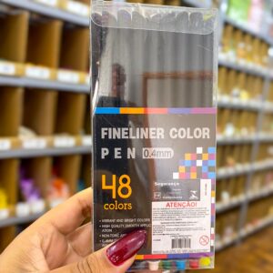 Caneta Fine Liner Color 0.4mm 48 CORES - IMPORTADO - CX 48 UND