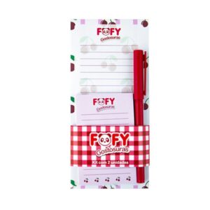KIT Bloco de Anotações CHERRY Alegria  3 Peças - FOFY - UND