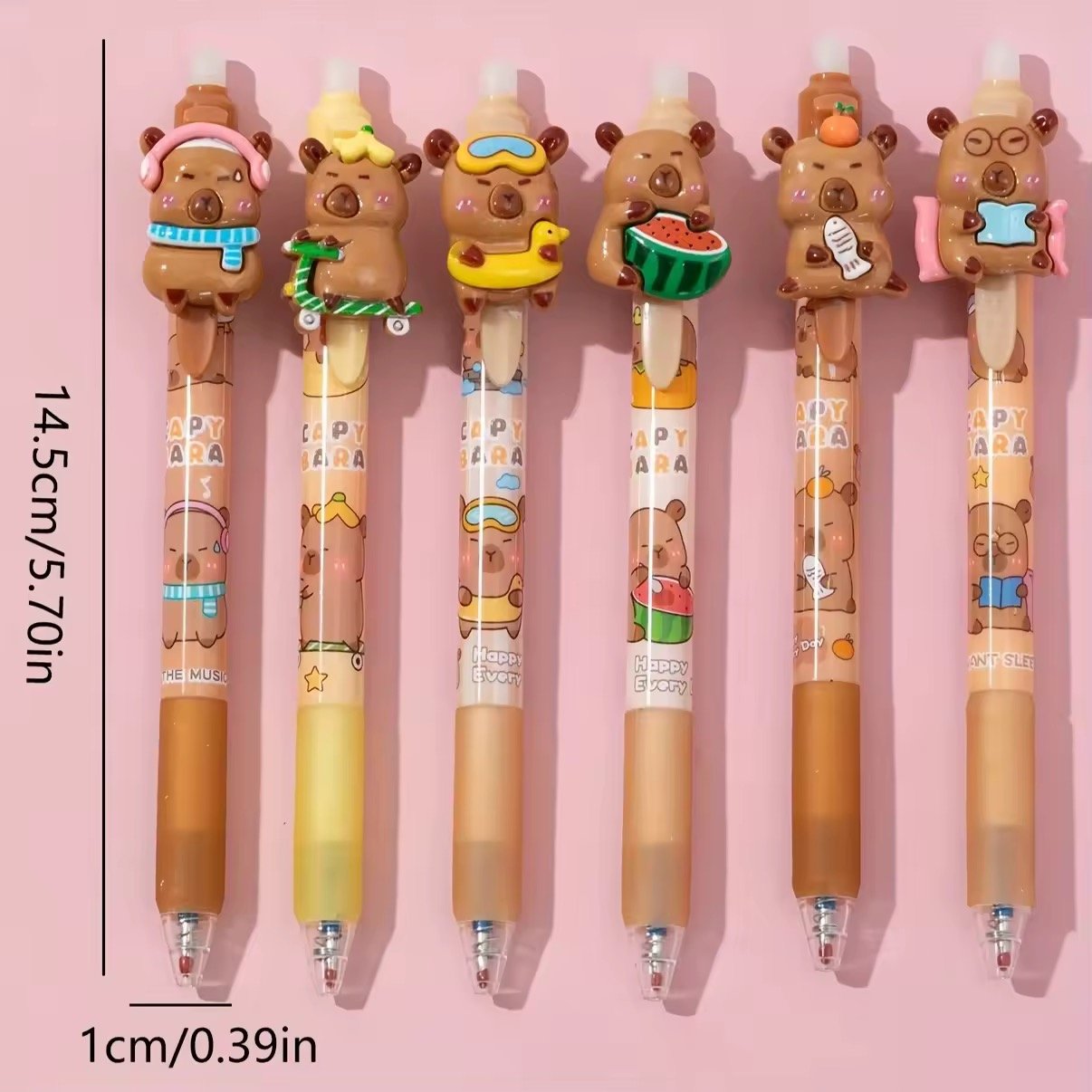 Caneta Apagável Capivara Resina - IMPORTADO - CX 36 UND