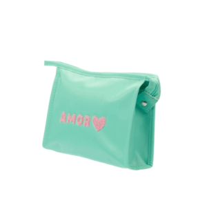 Necessaire Dia a Dia Turquesa AMOR 23x16x7cm - FLORIE - UND