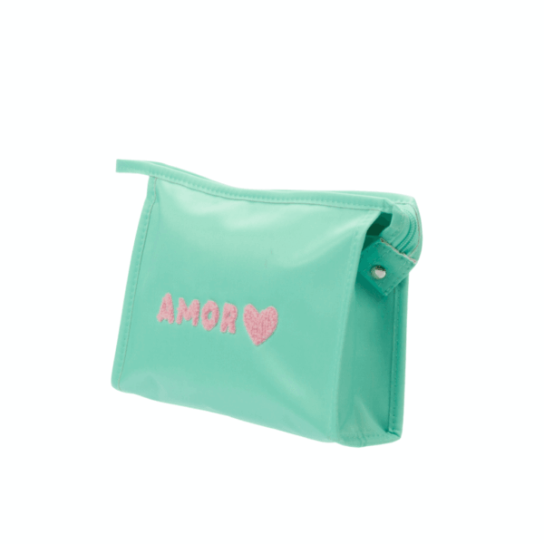 Necessaire Dia a Dia Turquesa AMOR 23x16x7cm - FLORIE - UND