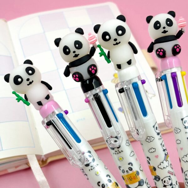 Caneta 6 Cores Ursinho Panda