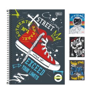 Caderno Universitário Espiral 1 M 80 fls Pepper Masculino - TILIBRA - UND