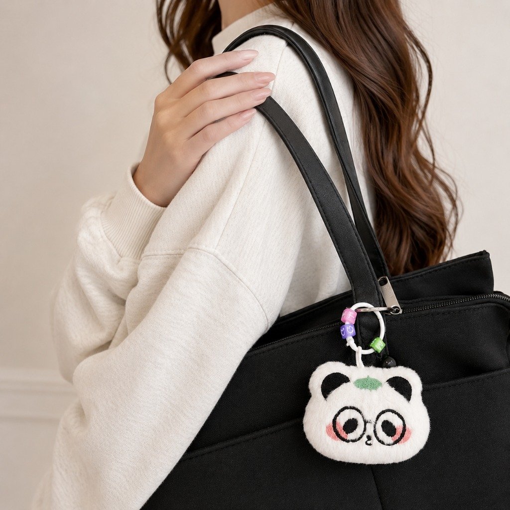 Chaveiro Tendência Charm Pelúcia Panda - IMPORTADO - UND