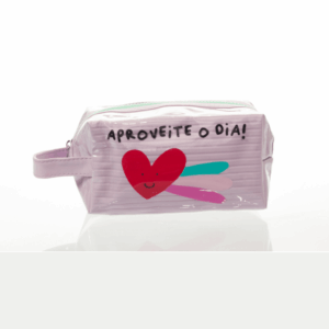 Necessaire Bauzinho Emborrachada Roxa APROVEITE O DIA 10x18x9cm - FLORIE - UND