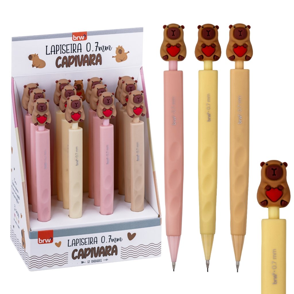 Lapiseira Plástica 0,7 mm Capivara - BRW - CX 12 UND