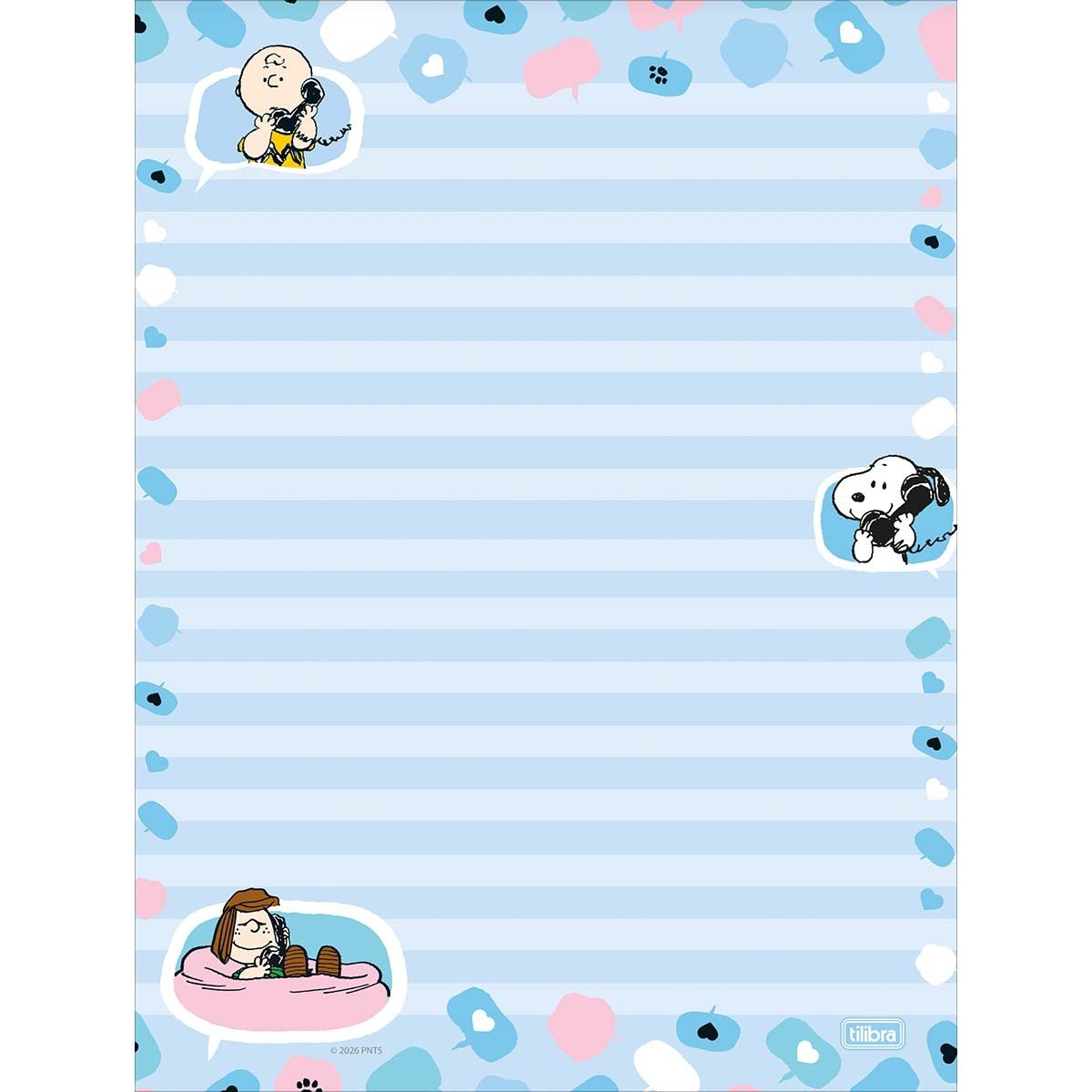 Caderno Colado Papel de Carta SNOOPY 48 Fls - TILIBRA - UND