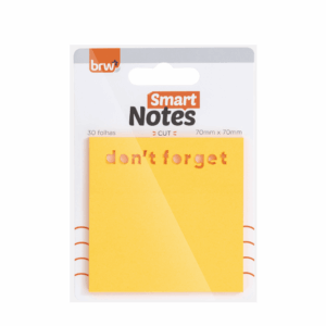 Bloco Smart Notes 70x70mm Cut Don't Forget BRW - UND