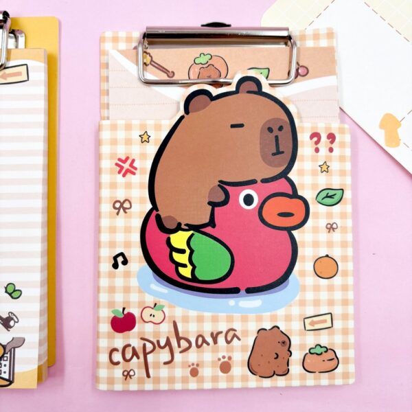 Mini Prancheta Bloco de Notas Capivara