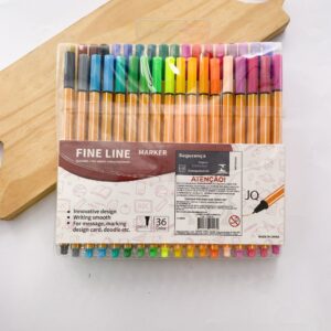 Caneta Fine Liner Marker 36 Cores - IMPORTADO - BLISTER