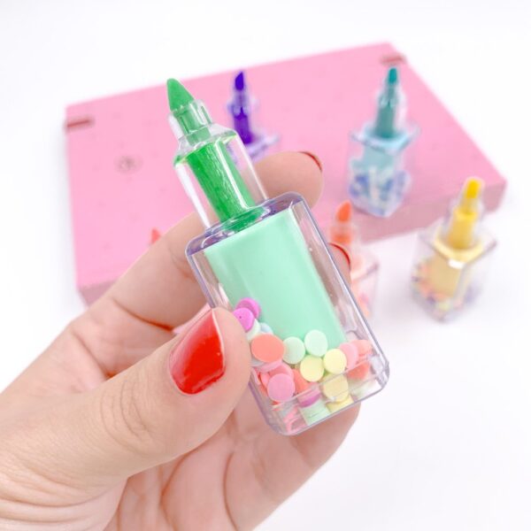 Marca Texto Esmalte - Kit 6 Cores