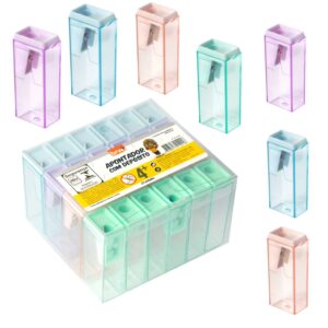Apontador Plástico Retangular c/ Depósito Pastel - BRW - UND