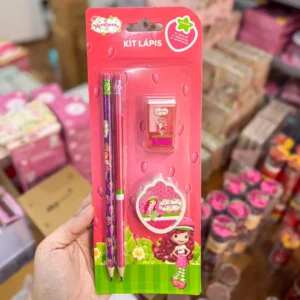 Kit Escolar 4 Peças Moranguinho - SKYPAPER - BLISTER
