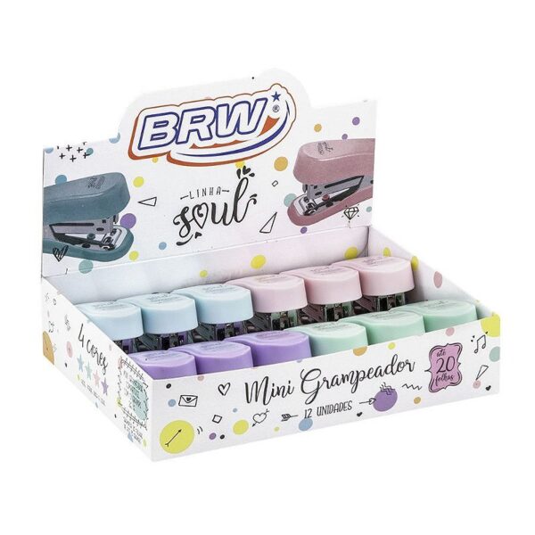 Grampeador plástico mini Soul pastel BRW