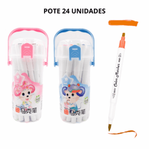 Caneta TOUCH + BRUSH Ponta Pincel - Marcador PARA COLORIR - POTE 24 CORES