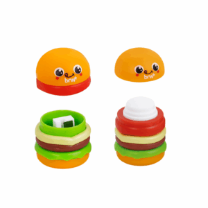 Apontador Plástico e Borracha Fast Food BRW - Display 12 UND