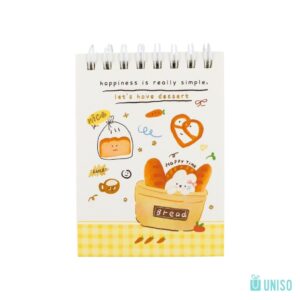 Bloco de Notas Aramado A7 Pão 7,7x10,7cm 80 fls - UNISO - UND