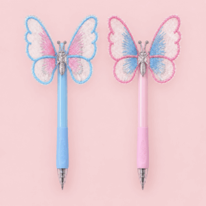 Caneta Esferográfica Premium Apagável Borboleta 3D 0.5 mm - IMPORTADO - UND
