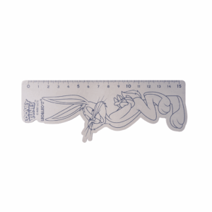 Régua de Madeira 15cm Decorada Looney Tunes Leo e Leo - Blister 1 Und