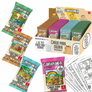 Card Surpresa para Colorir CAPIVARA Cozy & Comfy - BRINCADEIRA DE CRIANÇA - UND