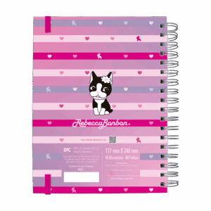 Caderno Smart Colegial Rebecca Bonbon 80 fls - DAC