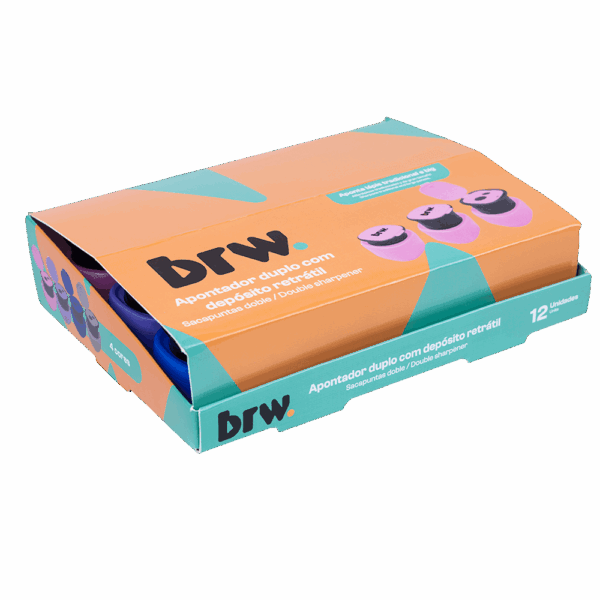 Apontador Duplo c/ Depósito Retrátil - BRW - UND