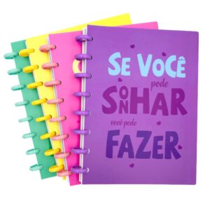 Caderno de Disco Frases A5 80 Fls/8 discos - 15x21,2cm - IMPORTADO - UND