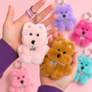 Chaveiro Tendência Charm Pelúcia Cachorrinhos Color - IMPORTADO - UND