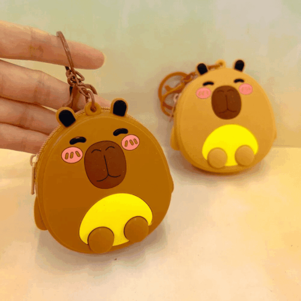 Chaveiro Bolsinha de Silicone Capivara