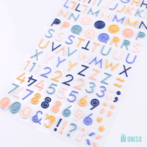 Cartela de Adesivos Lettering - UNISO - UND