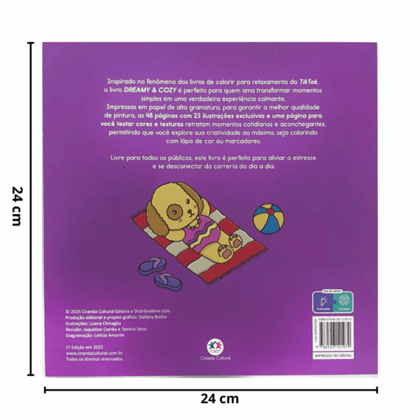 Livro de Colorir Dreamy and Cozy - CIRANDA - UND