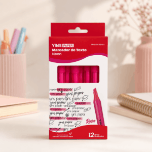 Marca Texto Neon Rosa - YINS PAPER - UND
