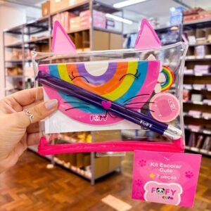 Kit Escolar Cute 7 Peças - FOFY - BLISTER