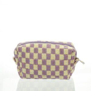 Necessaire Bauzinho Tricô ROXA 16x11x6cm -  FLORIE - UND